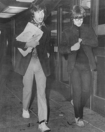 Mick Jagger and Peter Asher